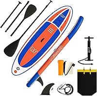 Vista 9 de Bifanuo Tabla de Paddle Inflable con Accesorios SUP y Mochila. Tablas de Paddle para Adultos. Cubierta Antideslizante, Postura Ancha, Aleta