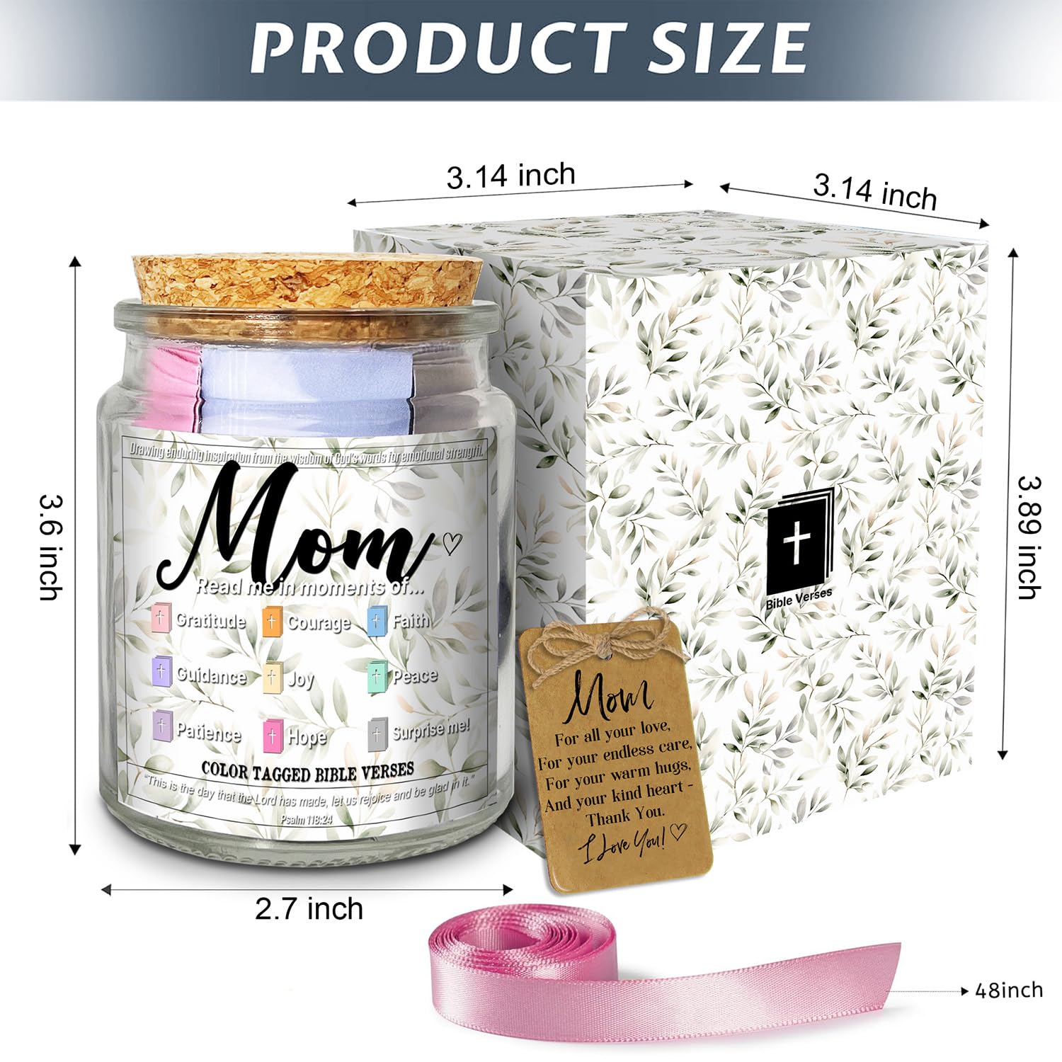 Bible Verse Jar, Christian Gifts for Women, Best Friend Birthday Present for Women, Her, Sisters, Besties, Mom Gifts Graduation Gift, Prayer Hope Jar