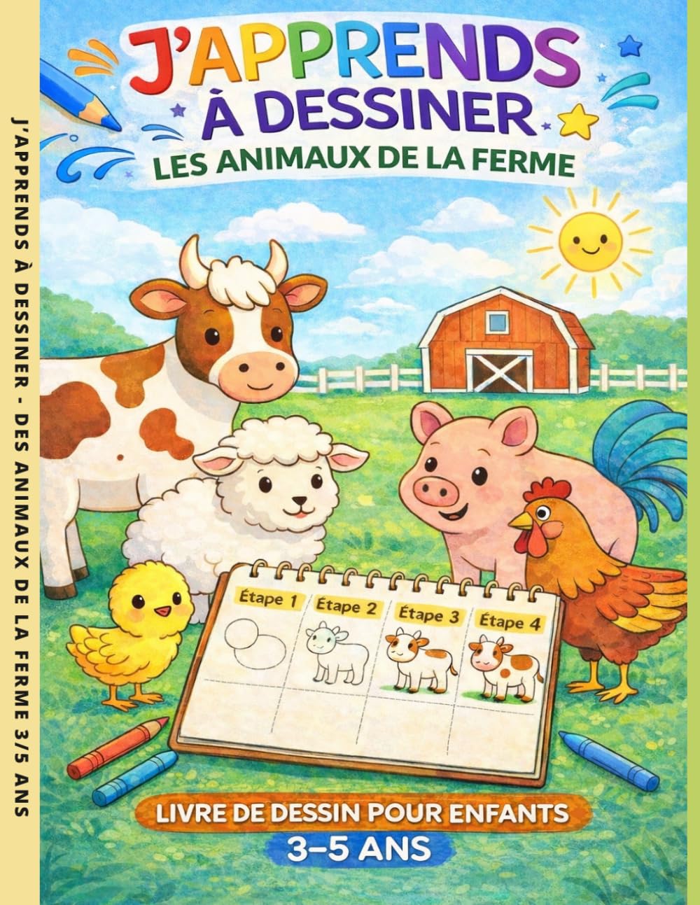 J'apprends à dessiner: 25 animaux de la ferme 3-5 ans