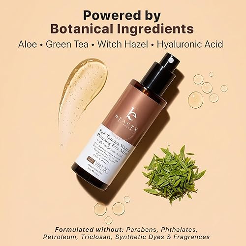 Miniatura 5 de Spray bronceador facial bronceador, agua de bronceado facial sin sol, fabricado en Estados Unidos con ingredientes naturales y orgánicos