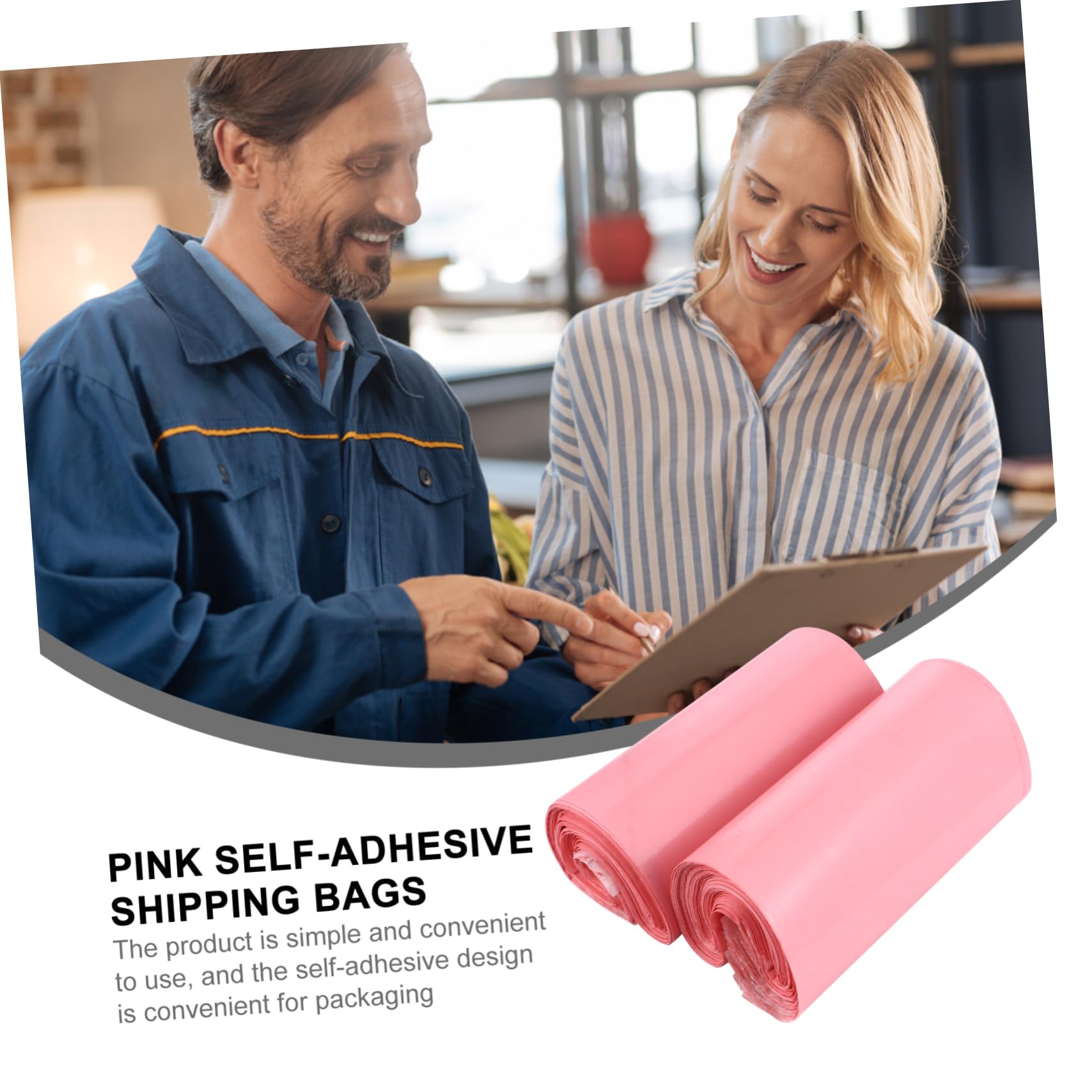 Lurrose 600 Pz Borsa Corriere Rosa Buste Antistrappo Borse Buste Del Pacchetto Di Spedizione Per L'imballaggio Dei Vestiti Sacchetto Autosigillante Buste Postali Mailer Materiale