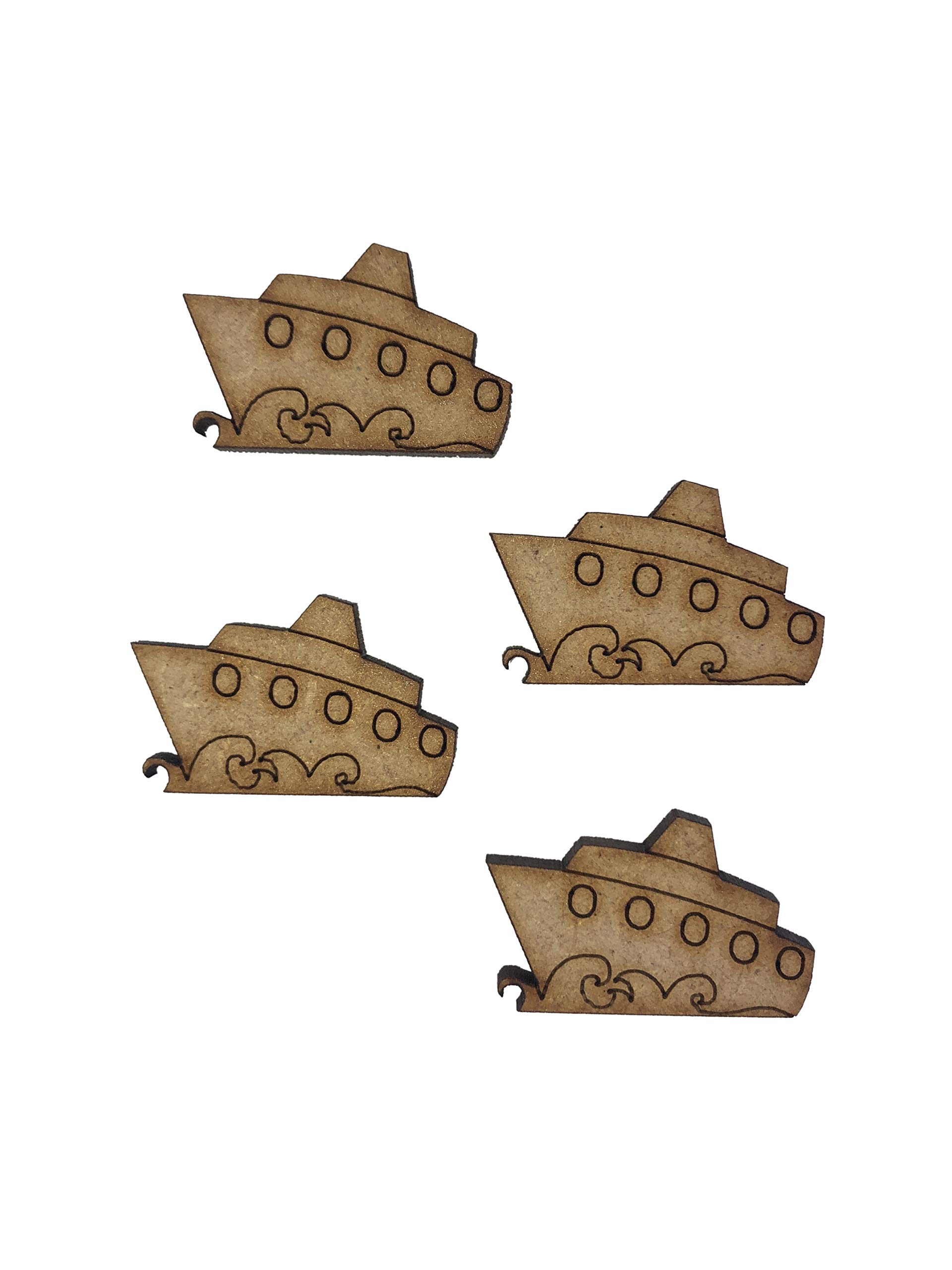 The Crafty Cow 20X Boat Cruise Ship 3Cm Wood Craft Embelishments Laser Cut Shape Mdf