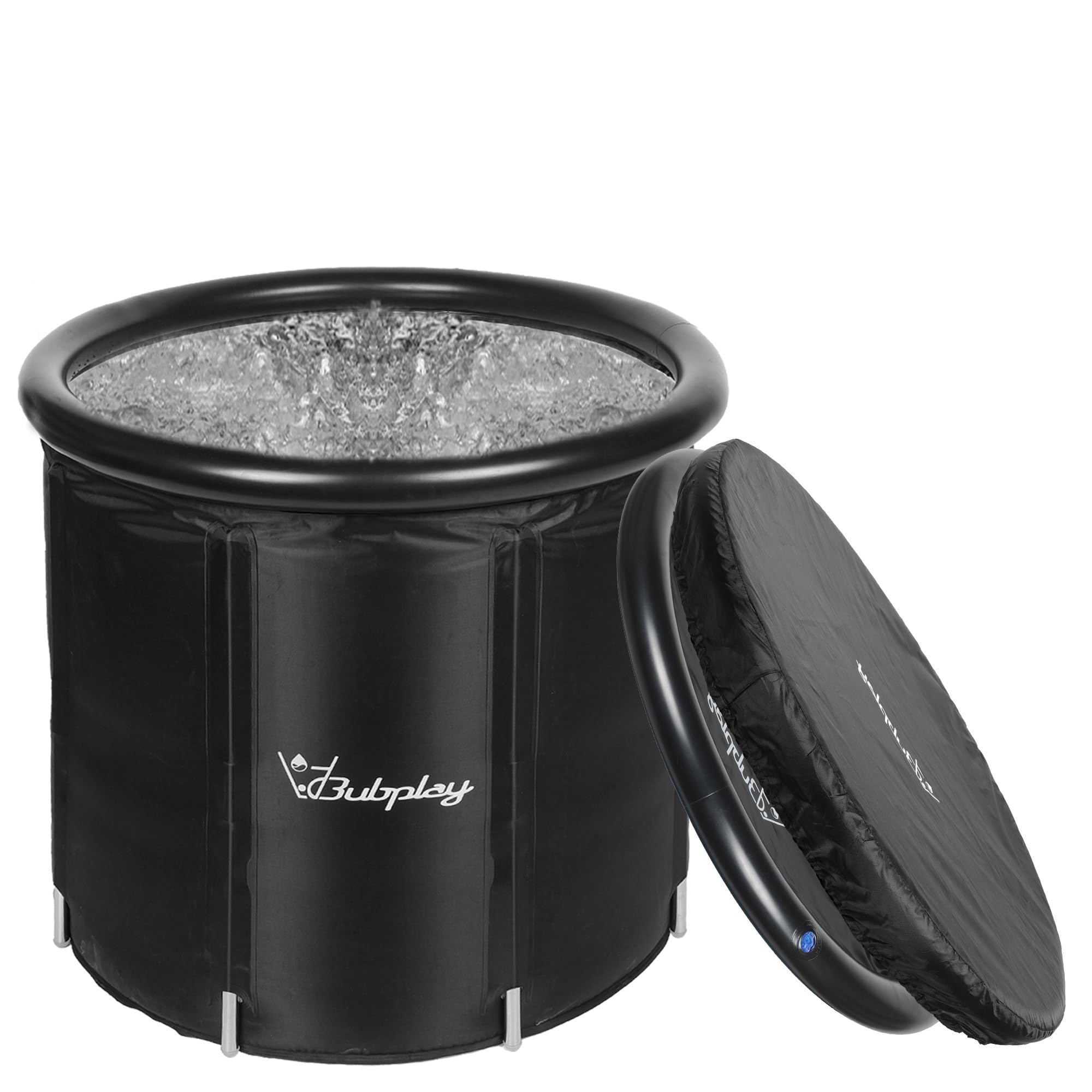 Ice Bath Cold Plunge Tub with Cover for Indoor Outdoor for Recovery, Cold Water Therapy, Athletes & Adults -105 Gallons, Black, XL