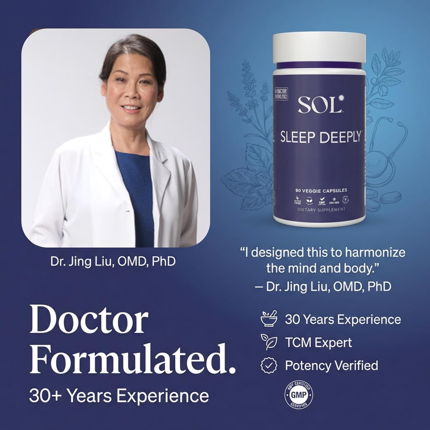 Sleep Aid Without Melatonin for Adults - 60 Capsules - Herbal, Vegan & Gluten Free Sleep Supplement Aid - Pastillas para dormir - Sleep Deeply Made in The USA - Image 4