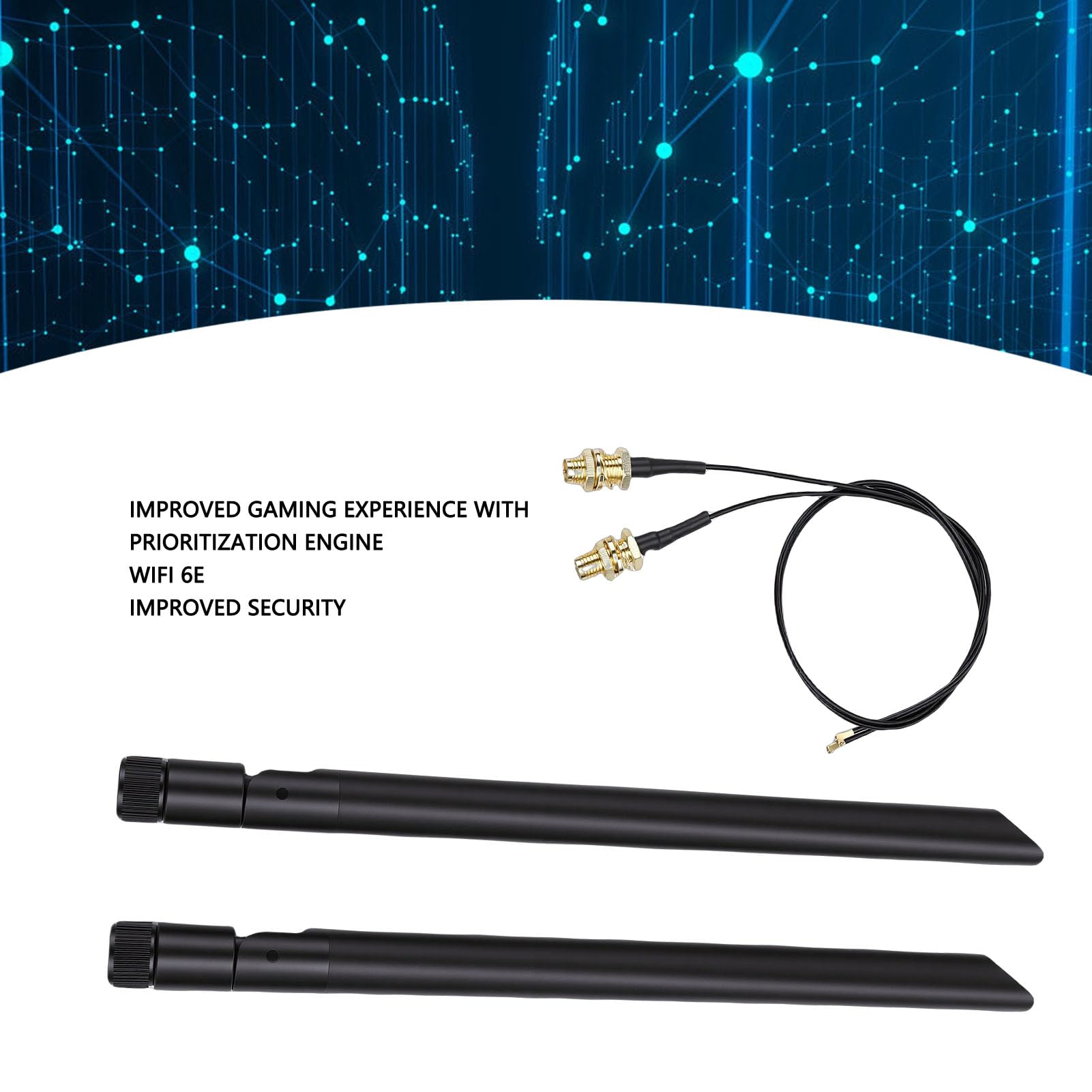 Scheda di Rete WiFi, AX1675X Scheda Wireless WiFi 6E M.2 2.4G 5G 6G Adattatore di Rete per PC Bluetooth 5.3 Tripla Banda con Doppia Antenna da 8 DB Supporto per, Supporto per