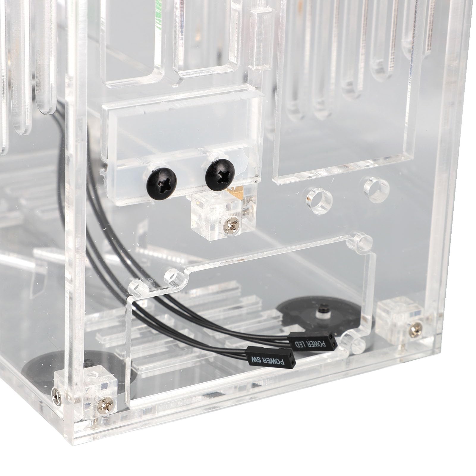 Piccola Custodia per PC da Gioco Design Aperto a 360 Gradi in Acrilico Trasparente Leggero per L'intrattenimento Domestico 23x20,5x12 Cm (Chiara)