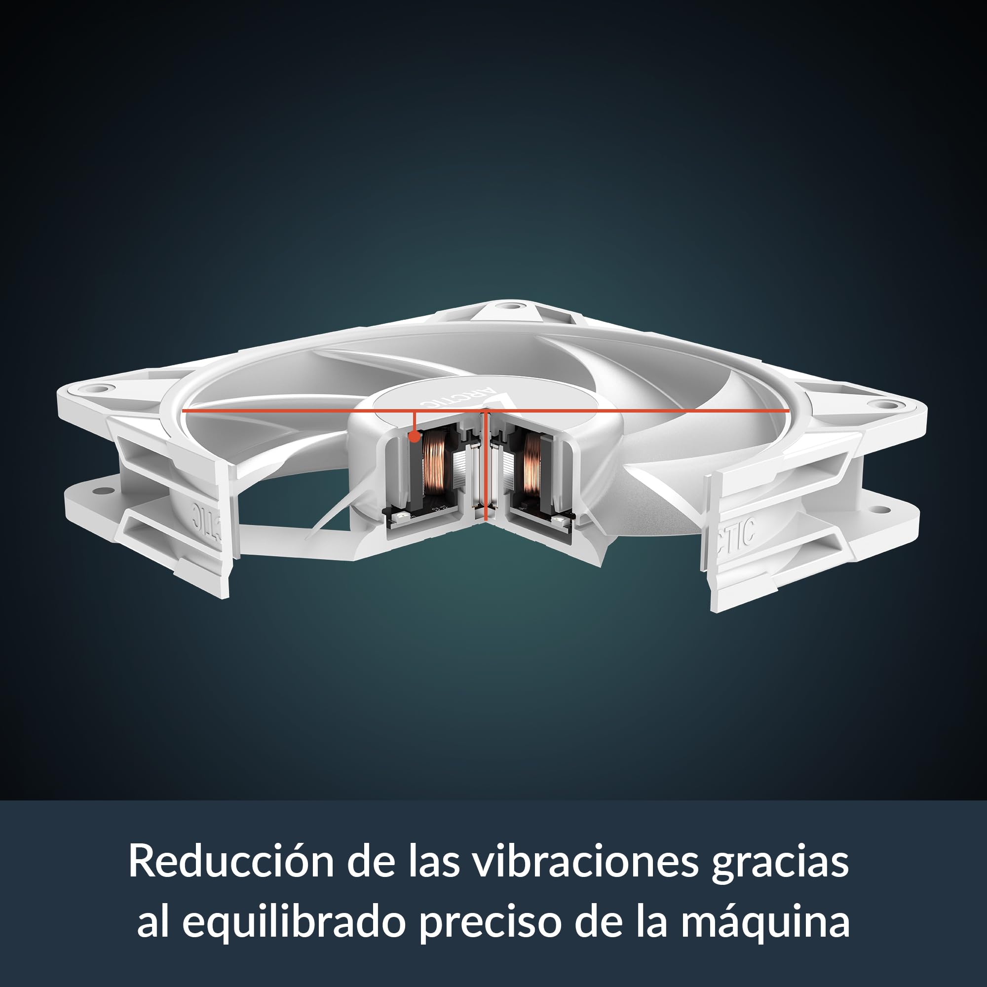ARCTIC P12 Pro A-RGB (3 Piezas) - Potente Ventilador de Caja PC Premium, Case Fan PWM 120mm, Divisor cable Y, 600–3000 rpm, 0 rpm <5% PWM, 5V Digital RGB, 4 Pines, Rodamiento fluidodinámico - Blanco
