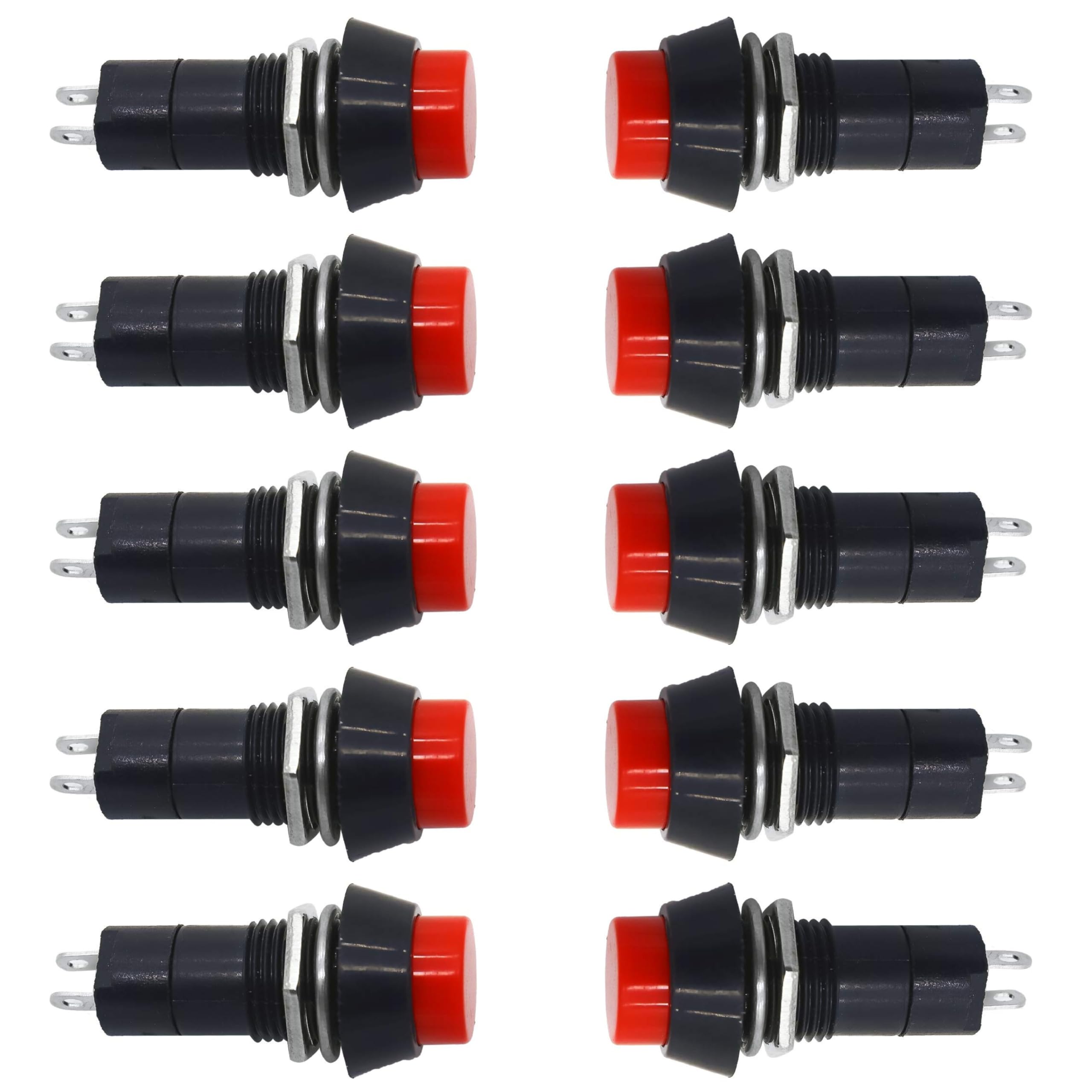 2-Pin Red Self-Locking Push Button Switch, SPST ON/Off Latching Type for Car, Bike, Boat, Dashboard & DIY Projects (10)-picture-24