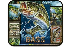 Fishing Mouse Pad with Largemouth Bass Image