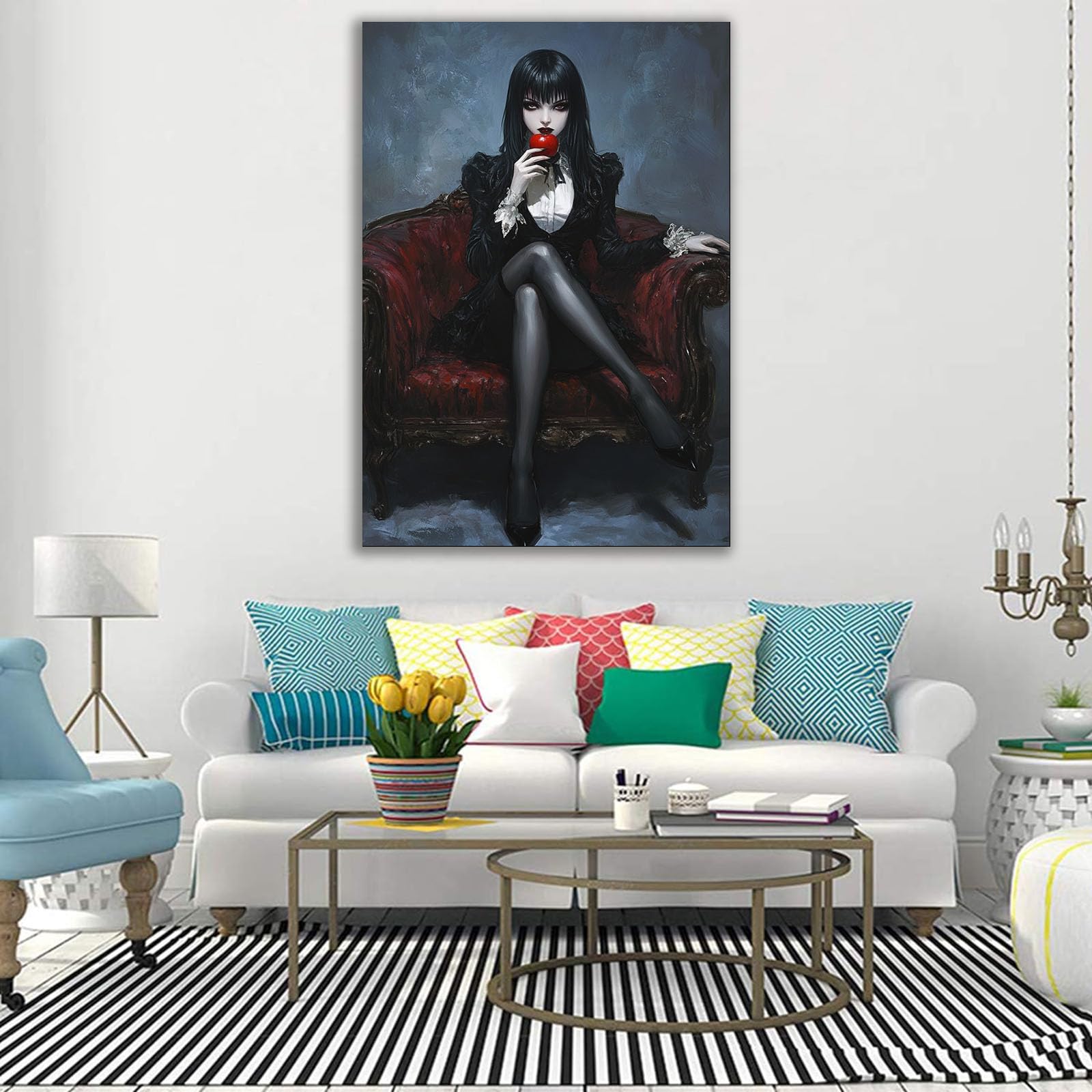 DMZPKZB Póster de pintura de mujer Mujer sexy arte de pared,impresiones,imagen,figuras,paisaje,arte abstracto,chica sexy,para dormitorio,sala de estar y baño（negro-80x120cm Enmarcado