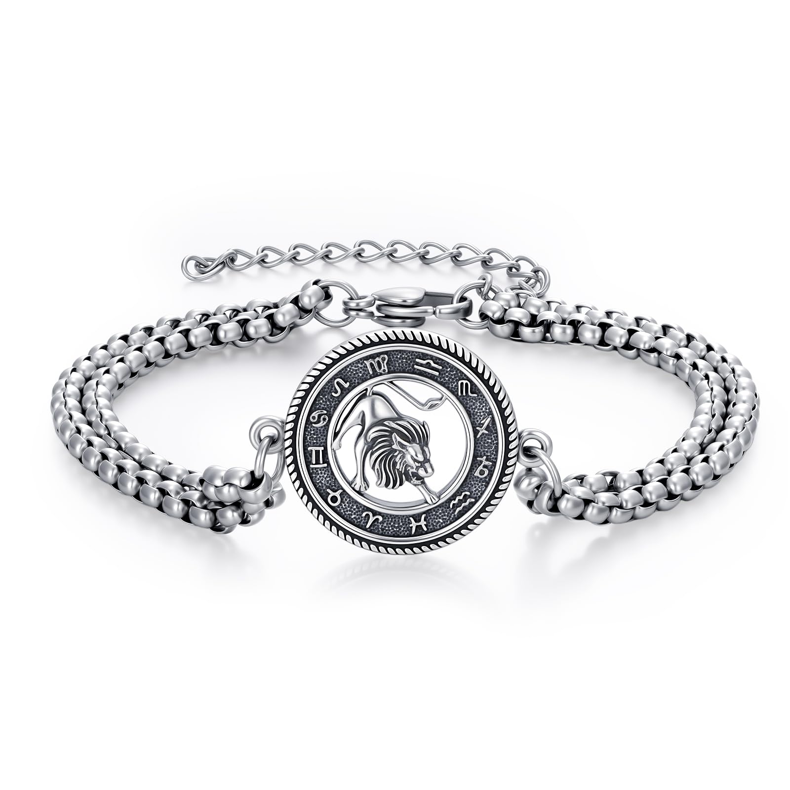 PARYFO Löwe Armbänder 925 Sterling Silber Sternzeichen Löwe