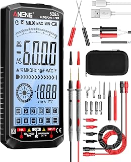 ANENG Multimeter,TRMS 6000 Count Rechargeable Digital Voltmeter Tester | Measures AC/DC Voltage,Current,Resistance,Capacitance,Temperature,Hz,NCV,Diode,Continuity Auto Ranging Electircal Tools