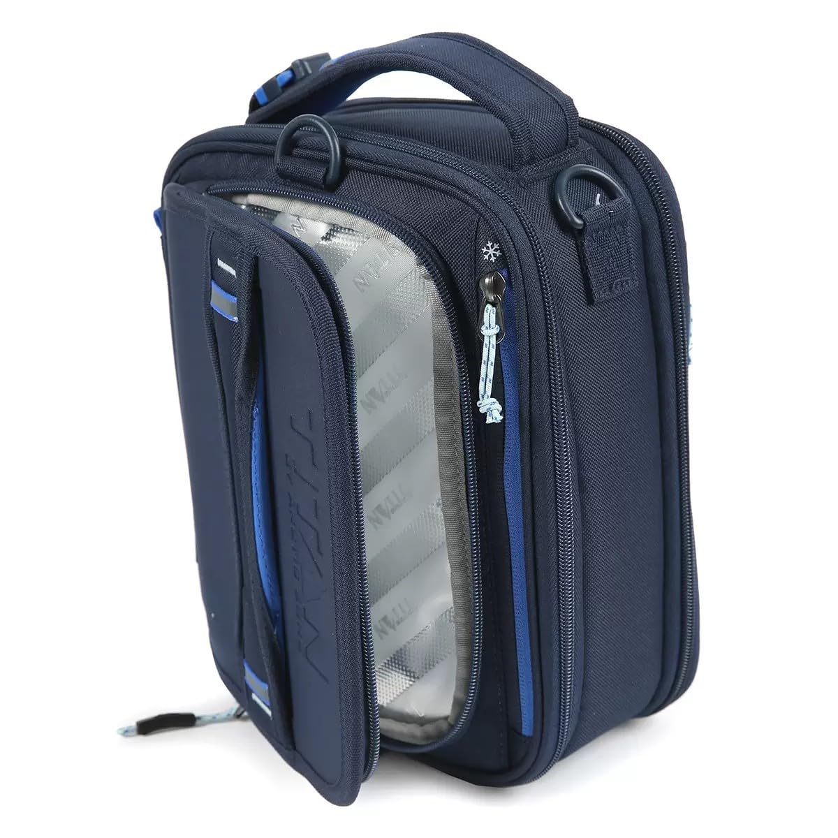 Titan by Arctic Zone Bolsa de almuerzo expandible para frigorífico, color azul marino