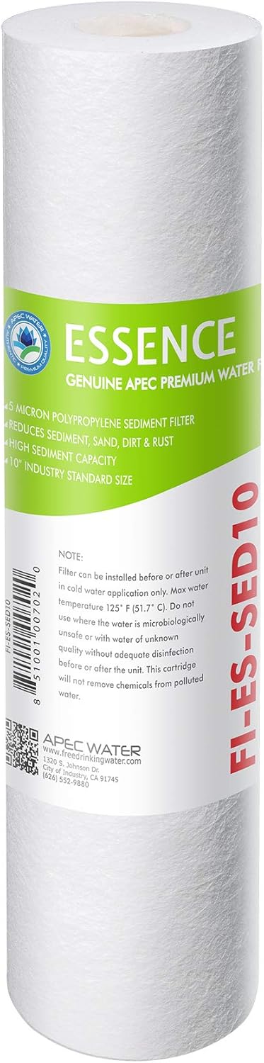 APEC Water Systems FI-ES-SED10 Stage 1 10 5 Micron Sediment Replacement Filter for Under sink System