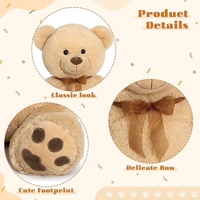 Tezituor Oso de Peluche Grande 40 Pulgadas Marrón miniatura 5