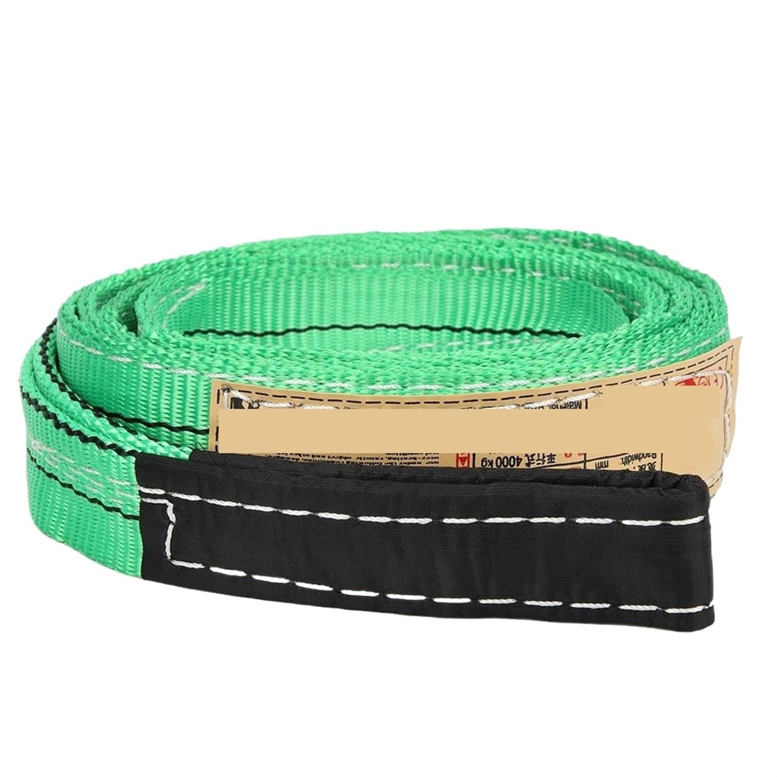 Eslinga de elevación Industrial de poliéster | Correa de elevación para grúa con Ojo Plegado | Capacidad de Carga de 30 T | Longitud de 5 m,Green