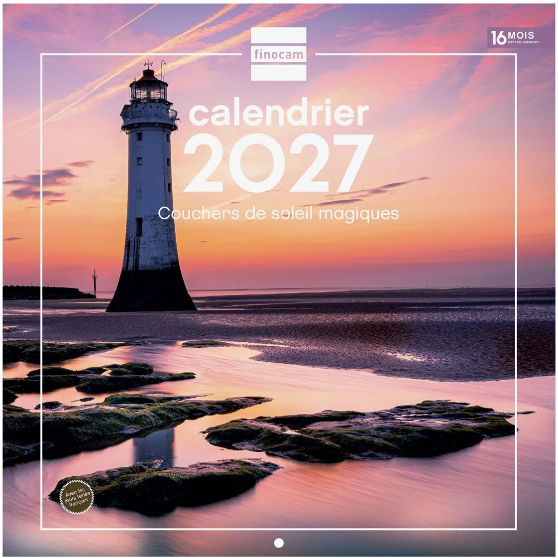 Finocam Calendrier Mural 2027 | Photos Couchers de soleil · Français