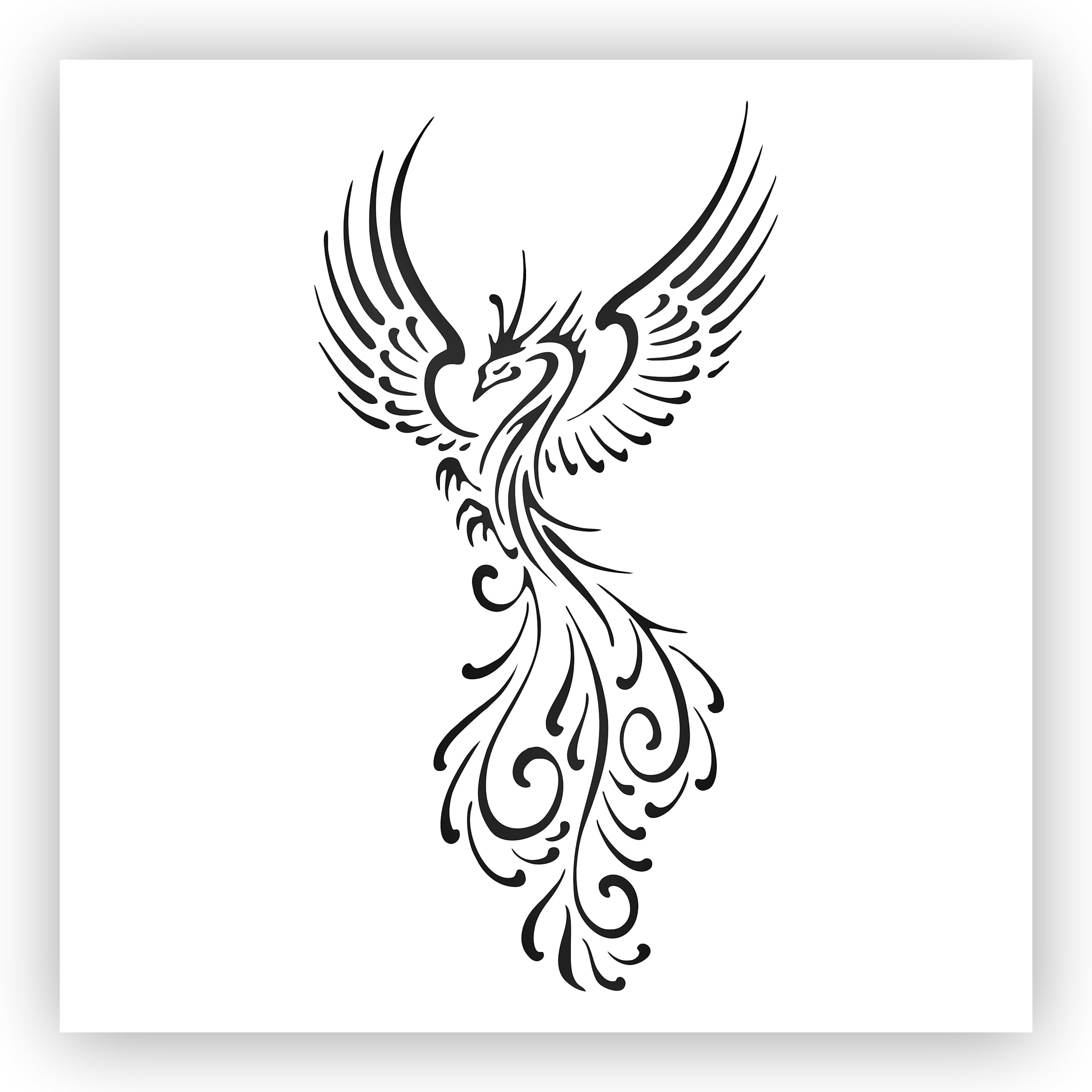 Phoenix 2 Bird Stencil Choose A Size Laser Cut Reusable Plastic EBay phoenix-2-bird-stencil-choose-a-size-laser-cut-reusable-plastic-ebay