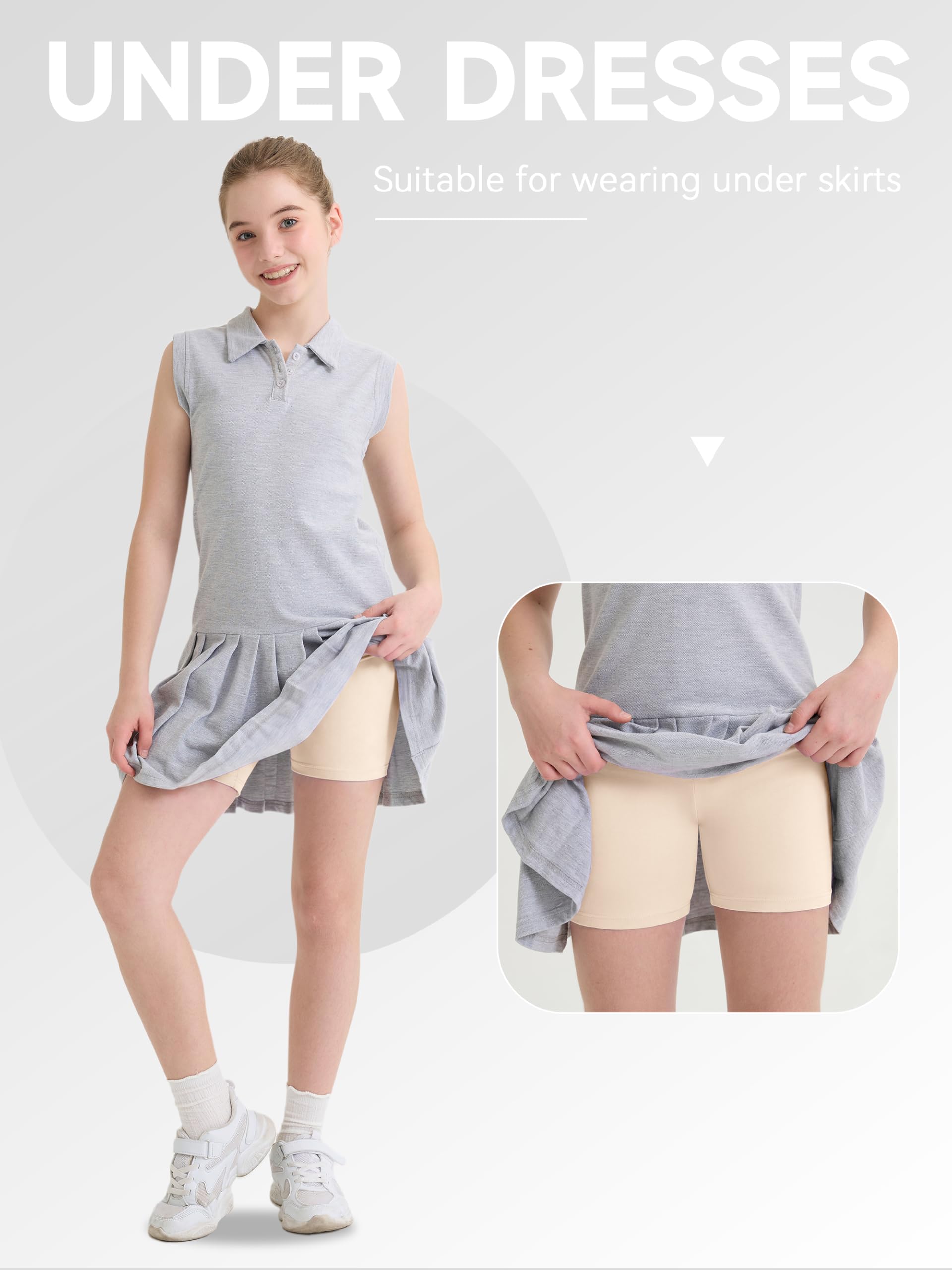 16er Pack Mädchen-Radlerhosen als Unterziehshorts Weiche Multifunktions-Shorts für Tanz und Sport