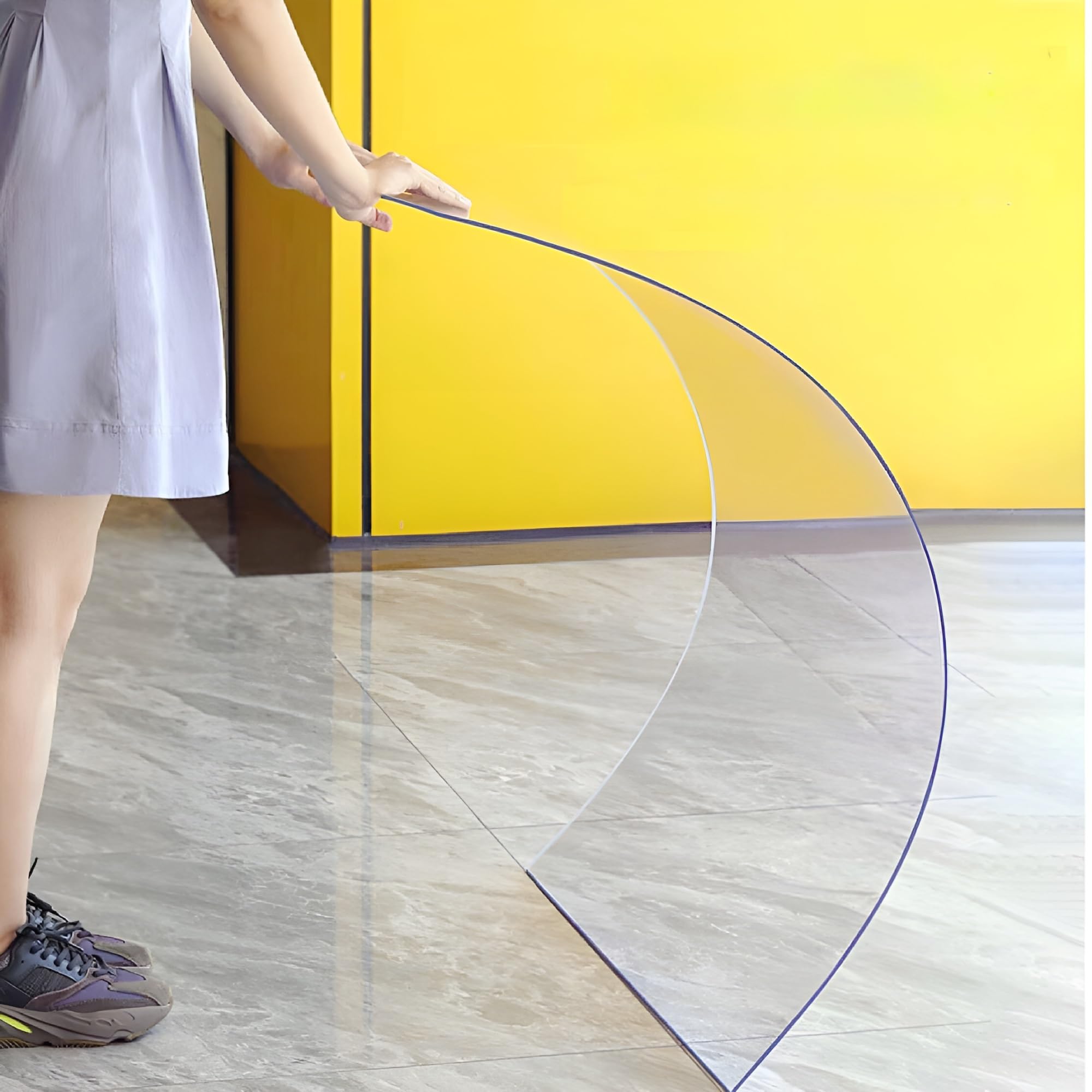 DDS22E Clear Solid Polycarbonate Panel,Transparent Outdoor Cover for Greenhouse Carport Canopy Stadium Bus Shelter(0.6x9m)