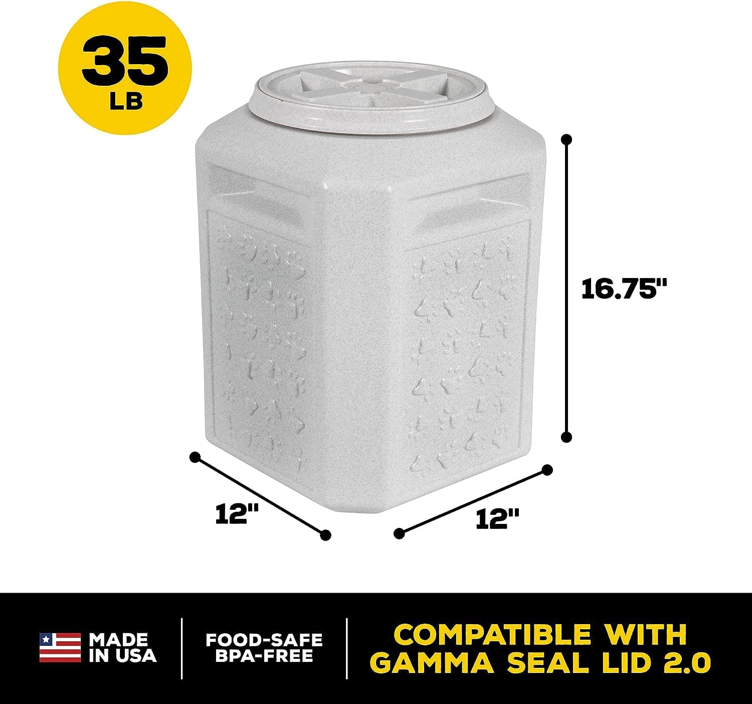 Gamma2 Vittles Vault Stackable Dog Food Storage Containers (Up To 60 Pounds) and Gamma2 Vittles Vault Dog Food Storage Container (Up To 35 Pounds)