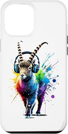 حافظة Alpine Ibex Steinbock الملونة لهاتف iPhone 14 Pro Max Splash Art