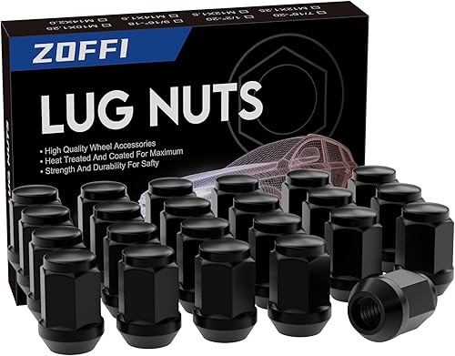 ZOFFI Tuercas de llanta 12-20, 23 piezas, compatibles con Jeep Wrangler JK 1987-2018, Jeep Liberty 2002-2012, Jeep Grand Cherokee 1993-2010 -