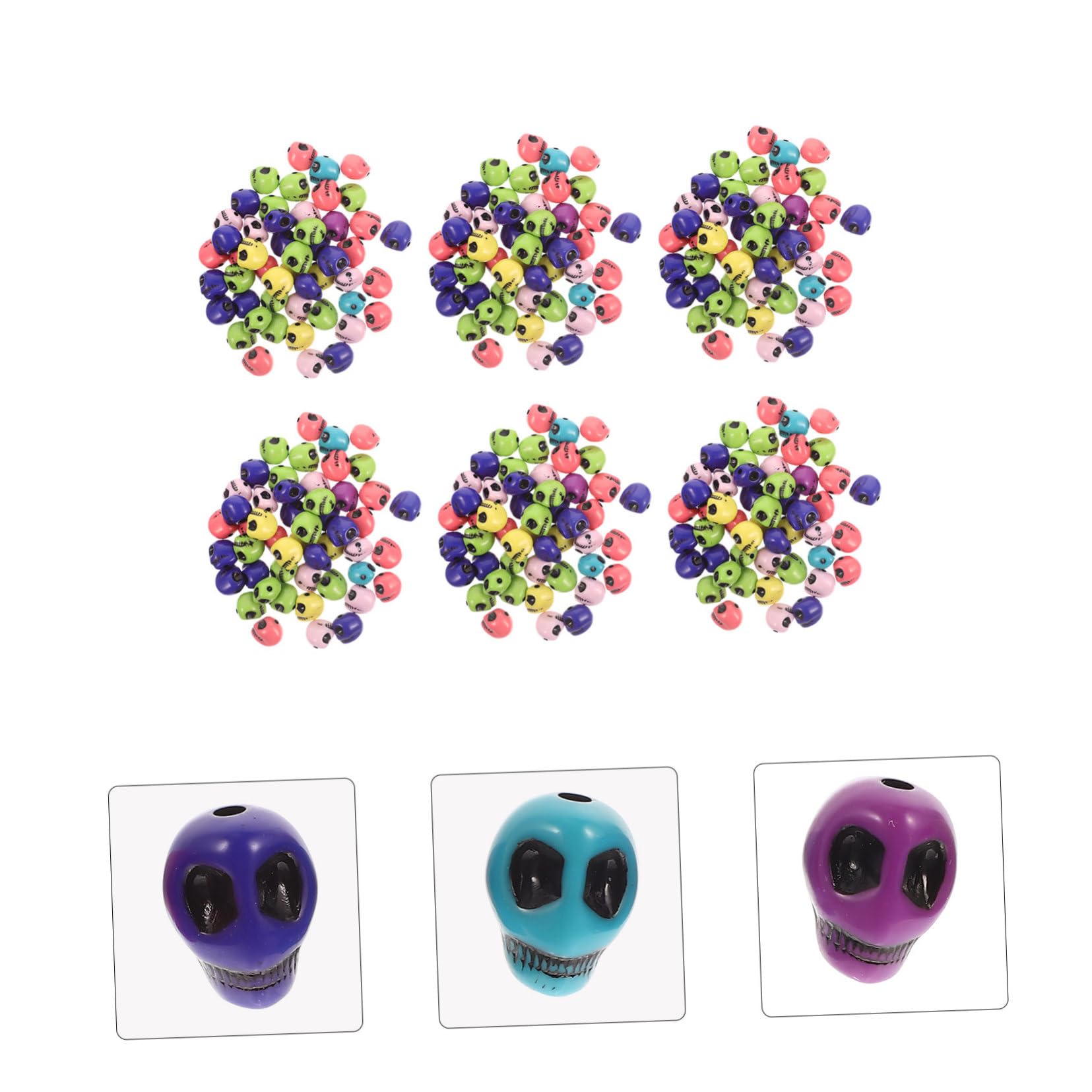 Tofficu 4 Juegos Cuentas De Calavera Halloween Tanque Decoración De Halloween Estrella Talón Cuentas Para Pulseras Perlas De Joyería Encantos De La Pulsera Acrílico 300 Uds * 4