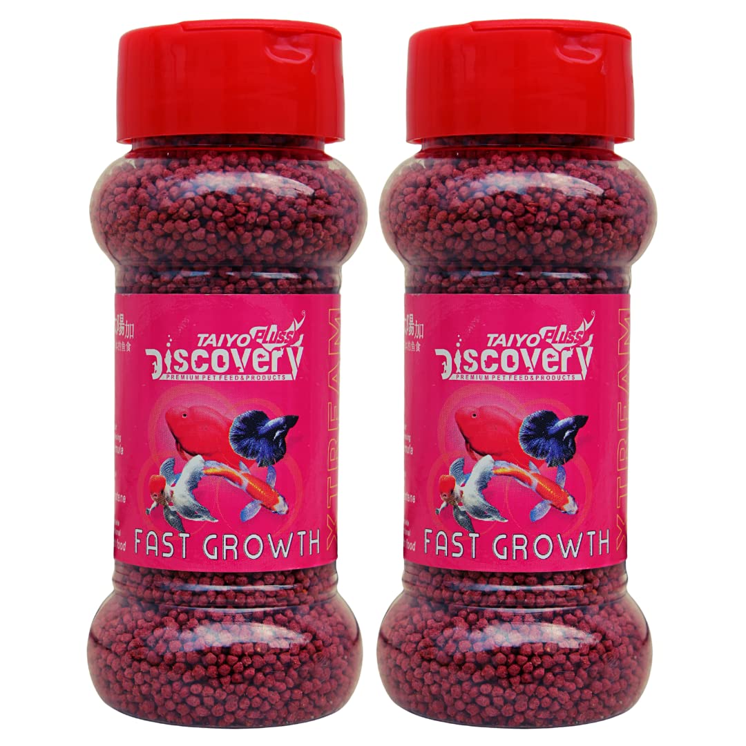 See full amazon price history chart for Taiyo Pluss Discovery® Xtream Fast Growth Fish Food - 100 gm (Pack of 2) | Growth & Colour Enhancing Formula | Suitable for Gold Fish, Angelfish, Molly, Tetra, Sword Tails, Small Parrot Fish, Betta Taiyo Pluss Discovery® Xtream Fast Growth Fish Food - 100 gm (Pack of 2) | Growth & Colour Enhancing Formula | Suitable for Gold Fish, Angelfish, Molly, Tetra, Sword Tails, Small Parrot Fish, Betta (B014XYO19O) Amazon Price History, Amazon Price Tracker