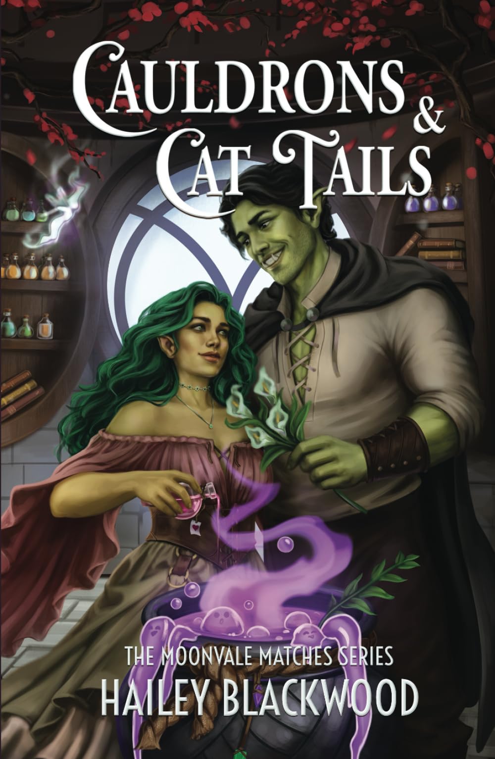 Cauldrons and Cat Tails: A Cozy Fantasy Romance (Moonvale Matches)