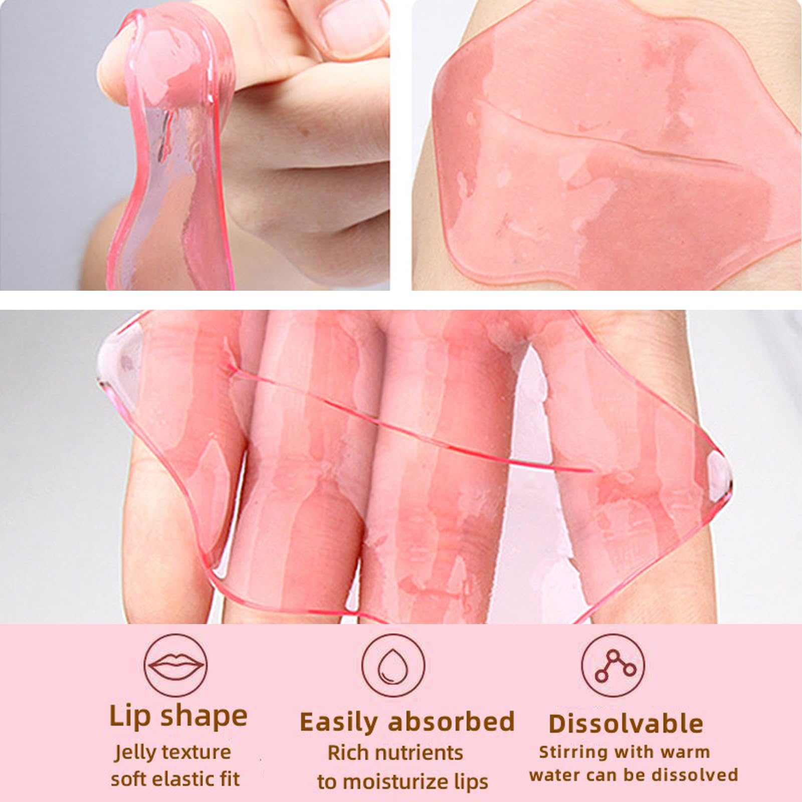 Set of 6 Collagen Crystal Lip Masks: Moisturizing, Nourishing - Image 4