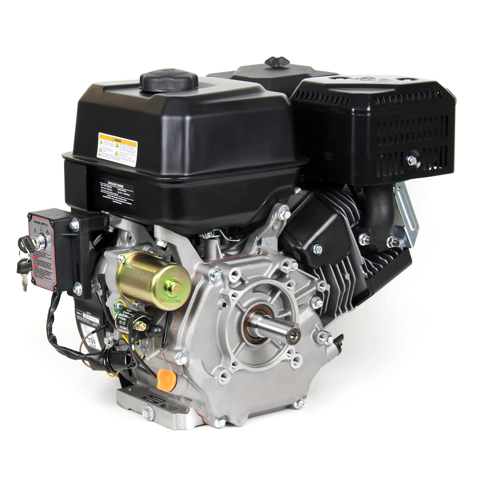 LIFAN KP460E E-Start Benzinmotor mit 16,3 PS Einzylinder für Rüttelplatten und Baumaschinen, luftgekühlter 4-Takt Motor mit 25 mm Kurbelwelle, OHV-Ventilsteuerung & 459 cc Hubraum