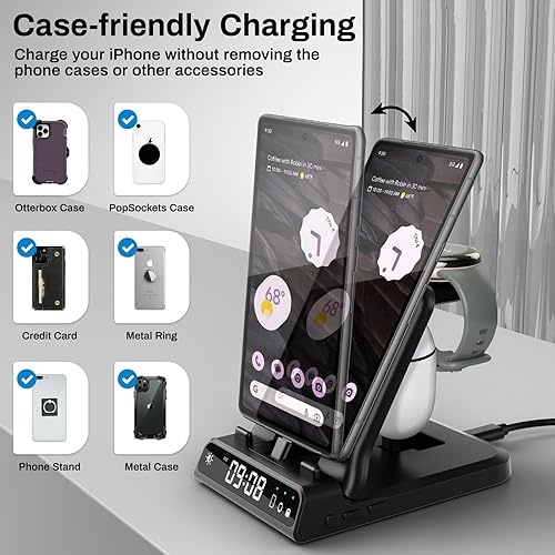 Miniatura 5 de SwanScout Estación de carga USB C 3 en 1 para Google Pixel Watch 1 (no para reloj 432), 701G, soporte de cargador con cable súper rápido de 25 W