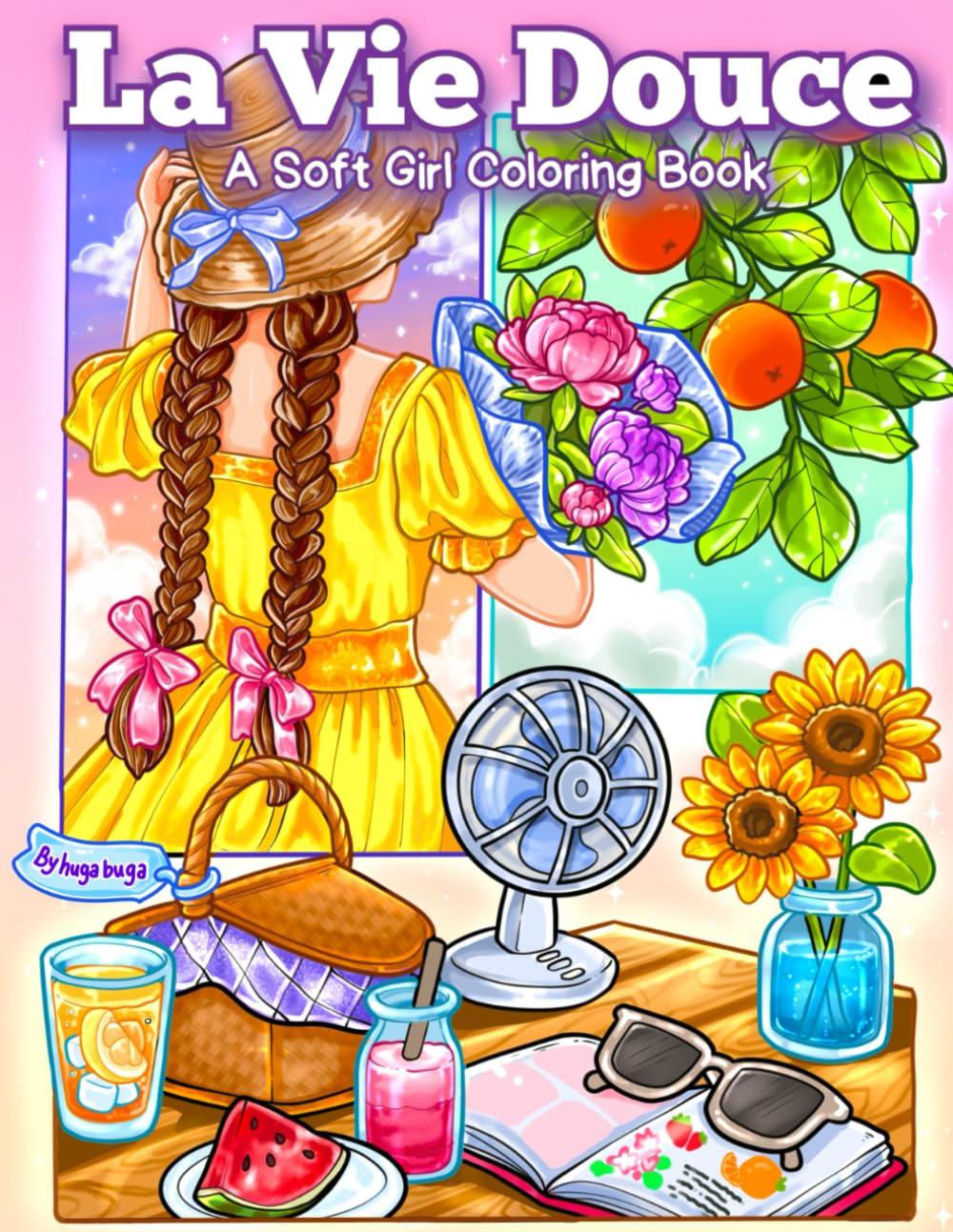La Vie Douce: A cute soft girl coloring book for adults and teens with cute and cozy girl moments in large print, for relaxing and stressfree moments. Soft girl aesthetic coloring book with 30 pages