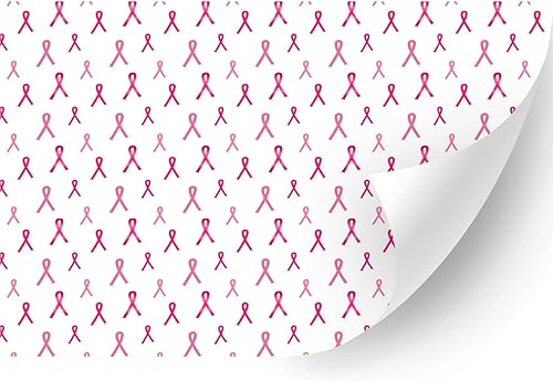 HTV4U Puff Vinilo de transferencia de calor con patrón de concienciación sobre el cáncer de mama (cinta degradado, 20 pulgadas x 3 yardas), vinilo