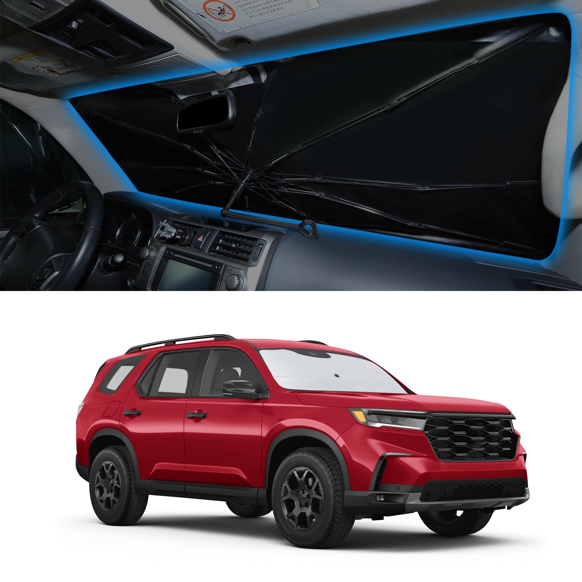 Windshield Sun Shade Umbrella for 2016-2026 Pilot Honda