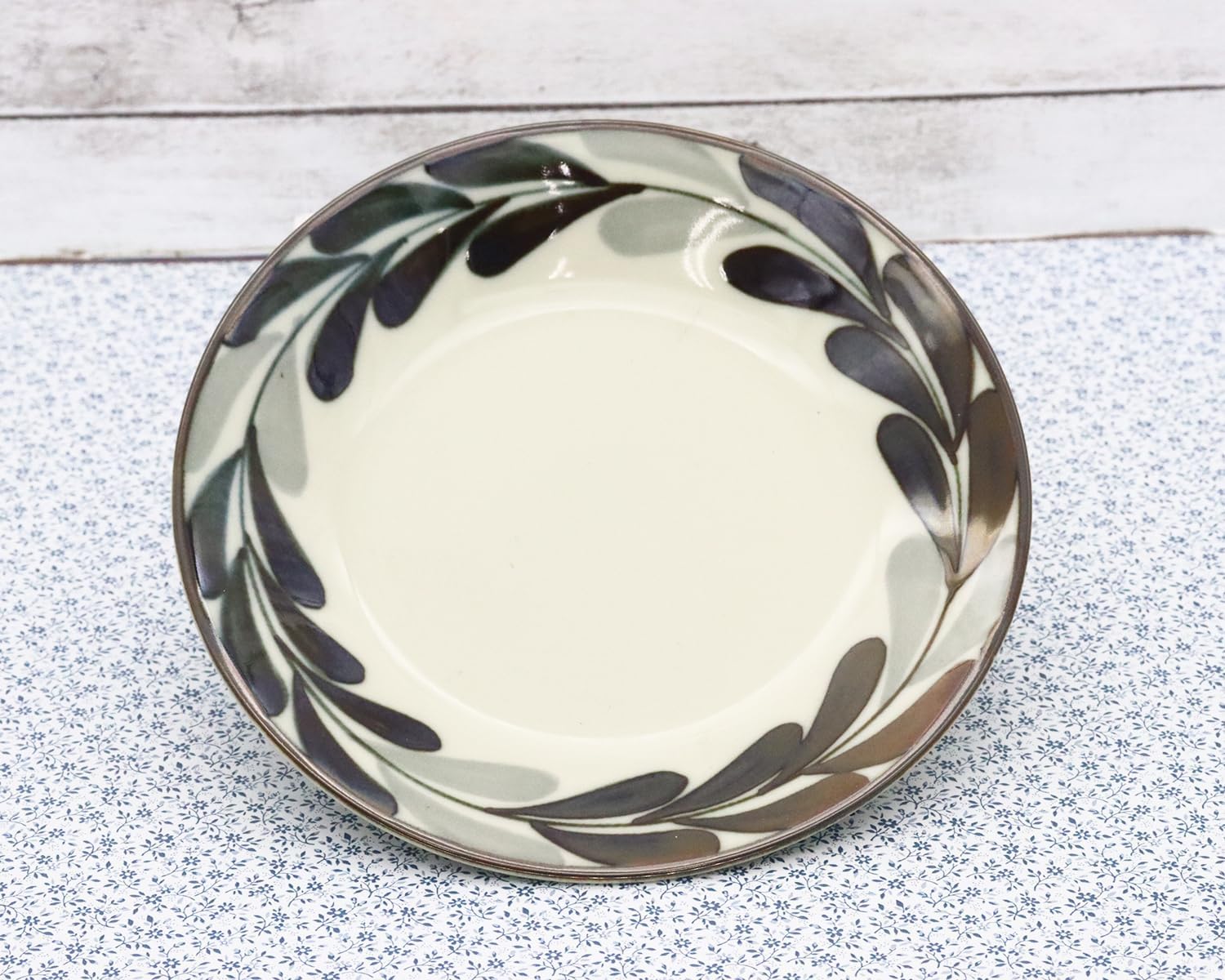 Castle Enterprise Bread Plate, 6.3 inches (16 cm), Wind, Set of 5, Mino Ware, Monochrome Style, For Casual Use