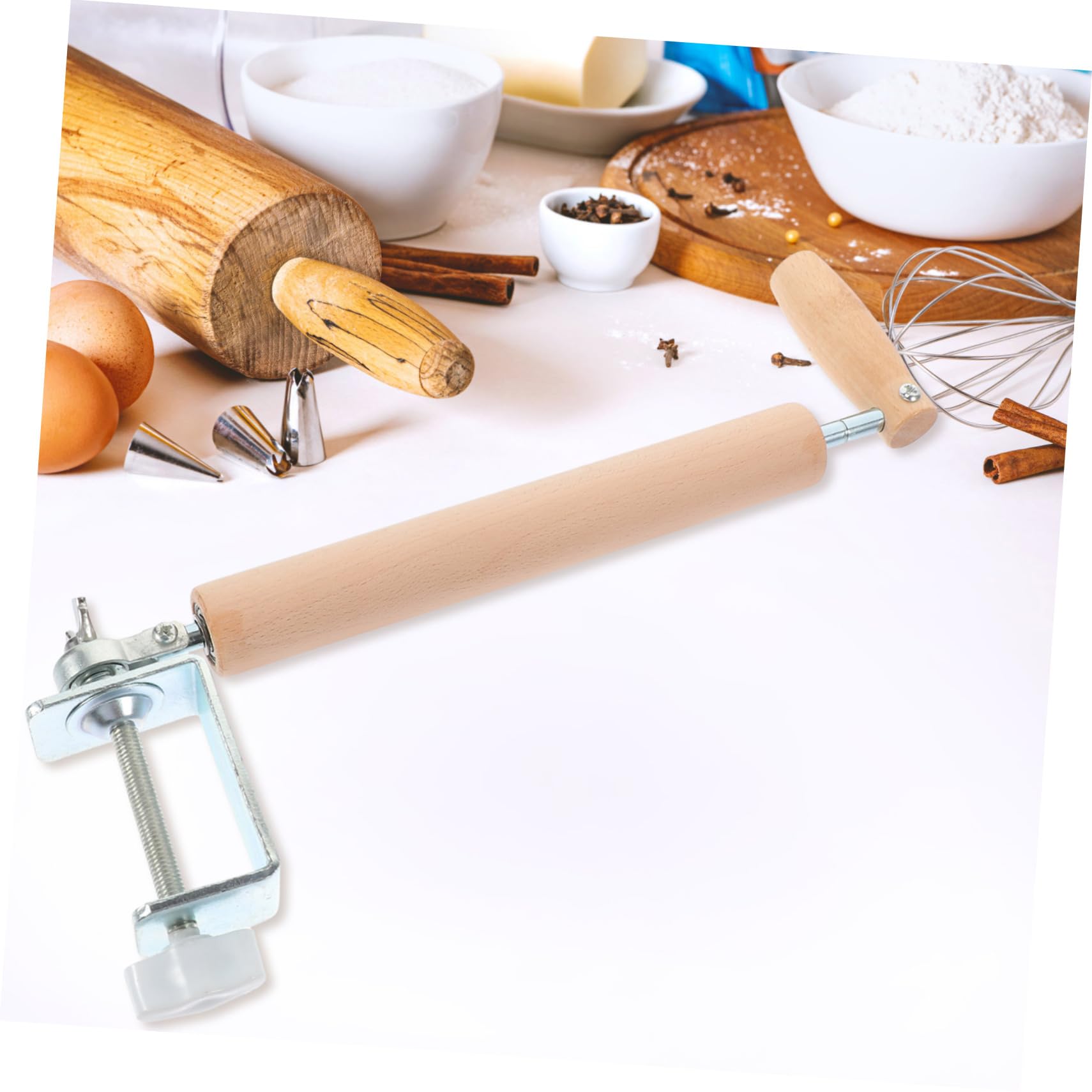 Rodillo De Madera Abrazadera Herramienta Para Amasar Masa De Albóndigas Utensilio De Cocina Hogar Rodillo Para Pizza
