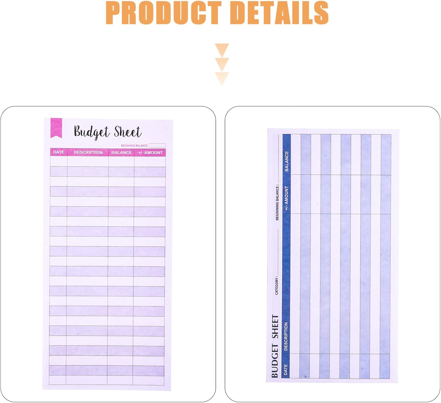 Tofficu 24 Sheets Expense Budget Sheets Money Trackers Cash Expenditure Manager for Budgeting Budget Envelopes Cash Envelope Wallet Budget Planner : Office Products