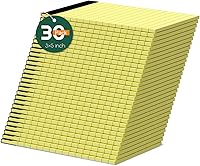 Vista 13 de Blocs de notas amarillos, paquete de 12 blocs legales de 4x6 pulgadas, bloc de notas de papel rayado, blocs de notas perforados, blocs de escritura