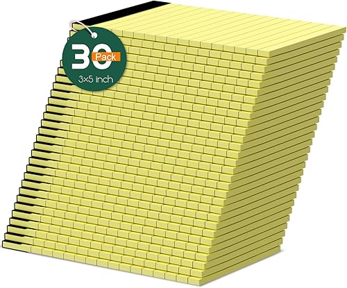 Miniatura 13 de Blocs de notas amarillos, paquete de 12 blocs legales de 4x6 pulgadas, bloc de notas de papel rayado, blocs de notas perforados, blocs de escritura