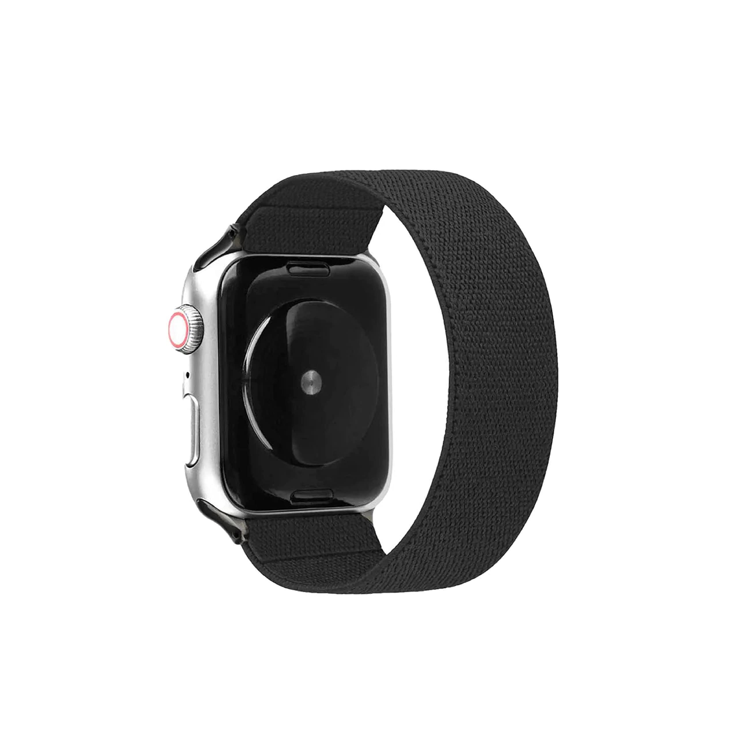 Solace Bands Paladin Loop Smart Watch Band - Compatible With All Apple Iwatch Series - Sportswear Smart Watch Band For Men & Women - Comfort & Durable (42/44/45MM - L, Black)