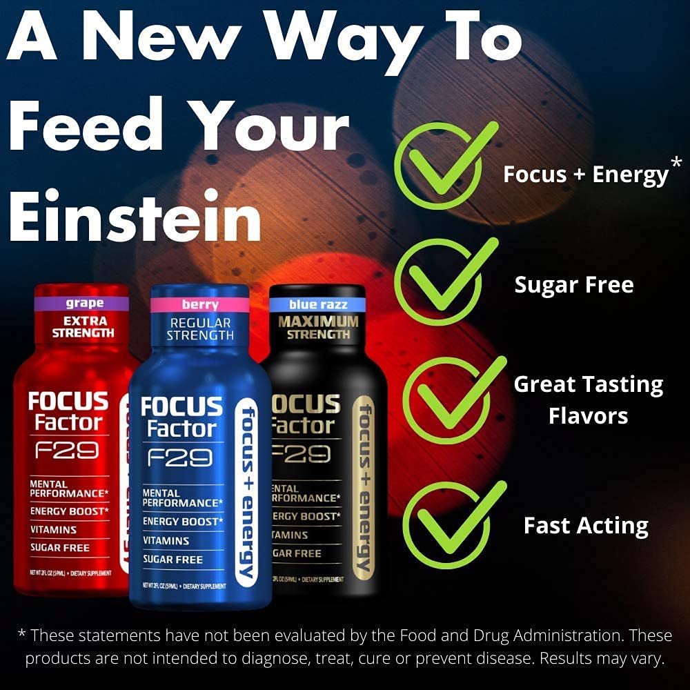 Buy Focus Factor F29 Nootropic Focus + Energy Shot Maximum Strength
