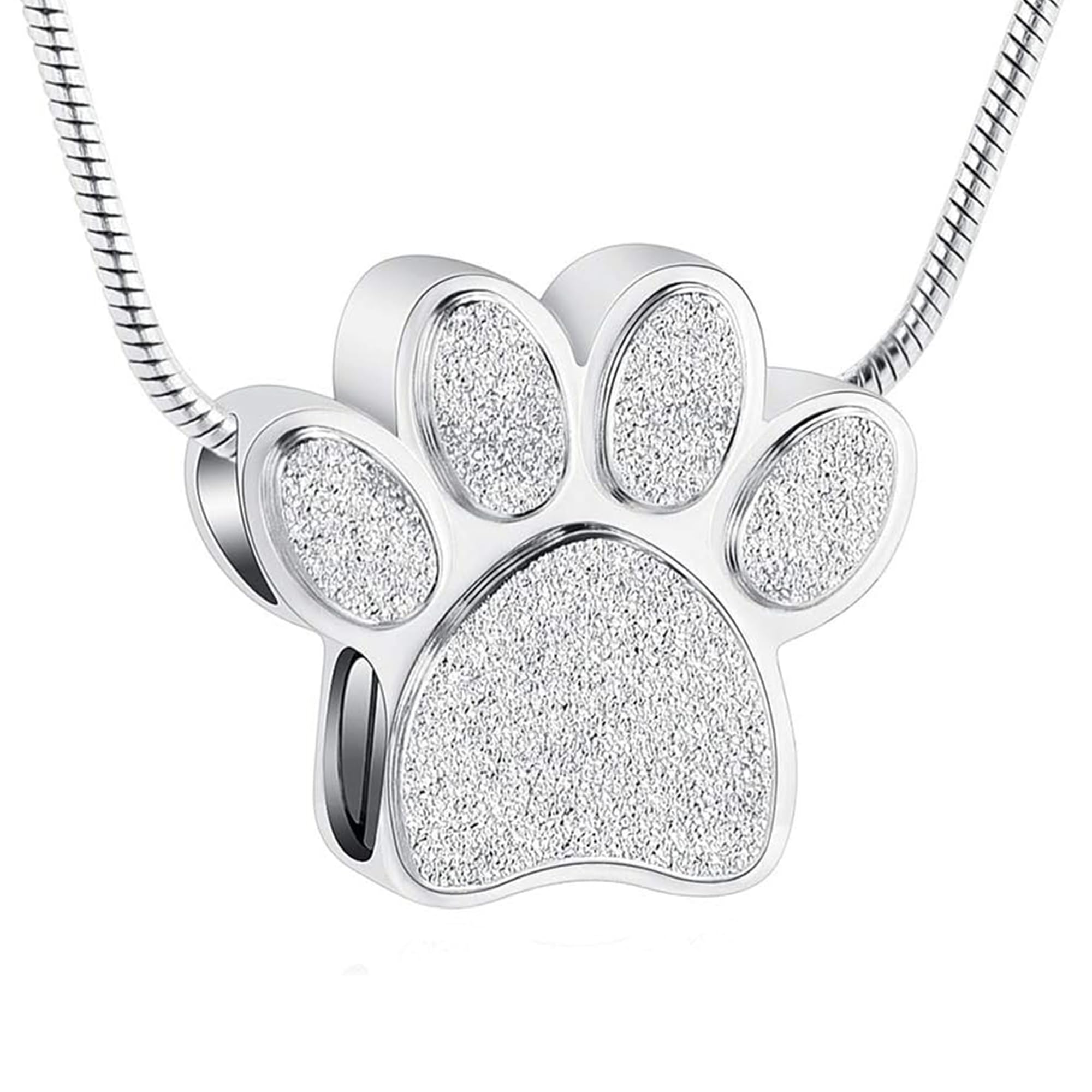 Collana con urna a forma di zampa per ceneri per gatto, cane, cremazione, gioielli per ceneri urna collana ricordo gioielli per uomo/donna ceneri regali commemorativi