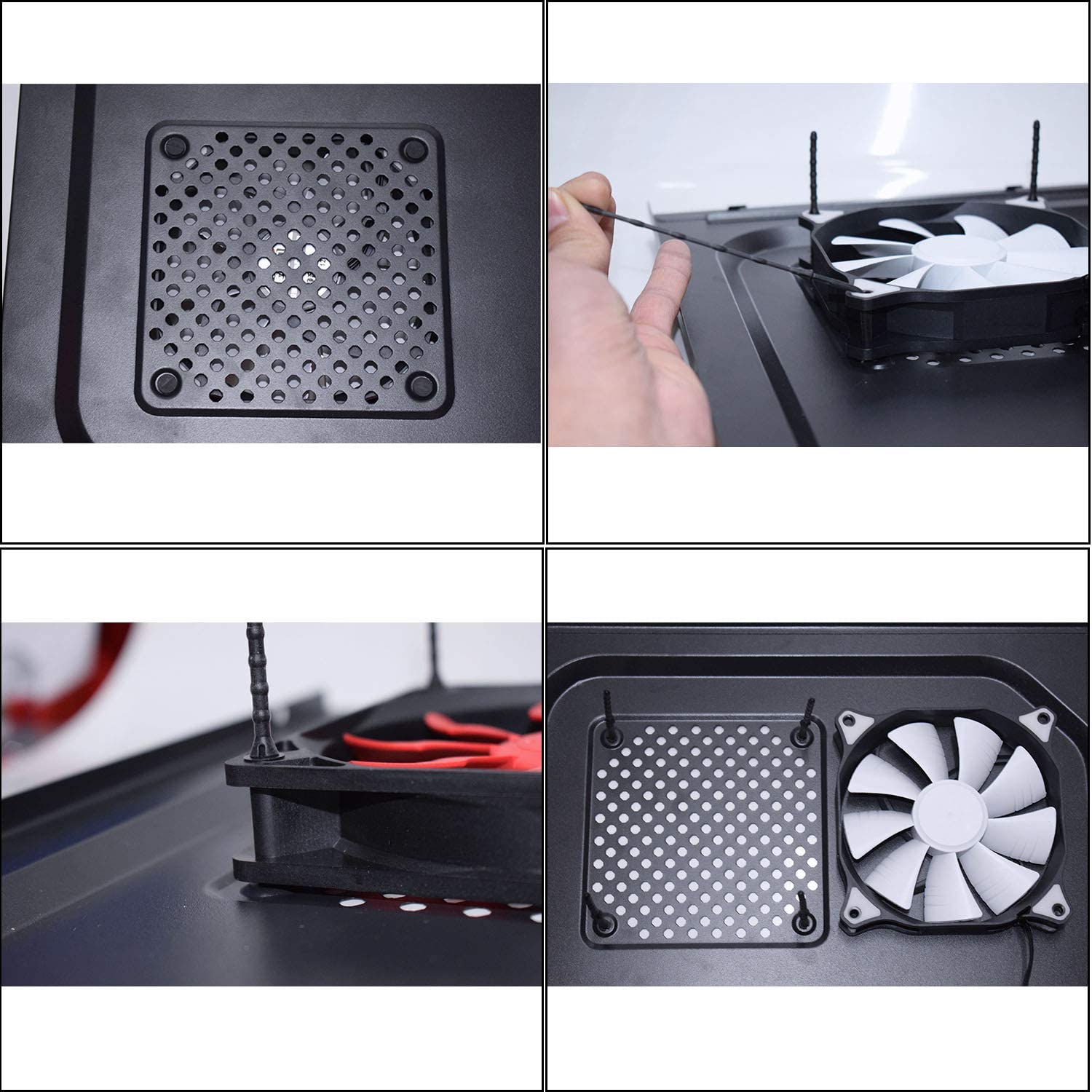 KVSERT 40Pcs Zwart PC Fan Rubber Schroef Demping Nail Trillingen Demping Siliconen Schroef Pin Klinknagel