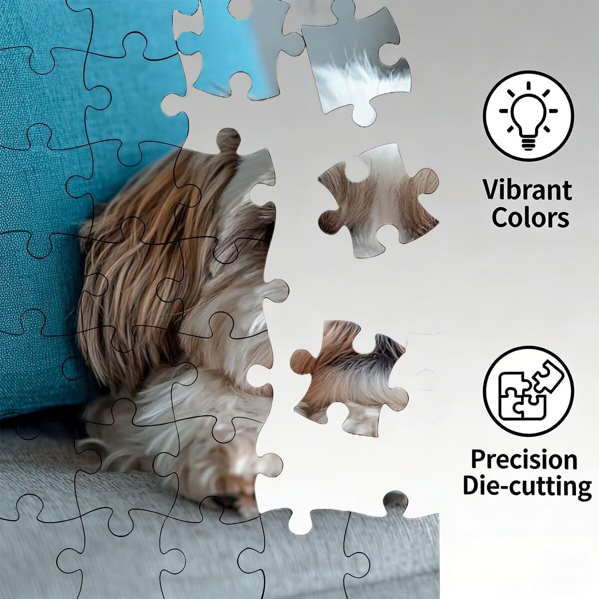 Puzzle 3000 elementów dla dorosłych, puzzle 3000 elementów pies, zwierzęta puzzle dla dorosłych z wykwintnym pudełkiem do pakowania, gry edukacyjne, duże drewniane puzzle na prezent dla kobiet