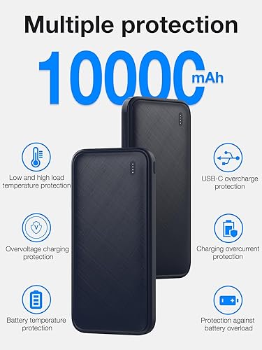 Miniatura 4 de Cargador portátil de 10000 mAh 20 W de carga rápida Power Bank Paquete de baterías PD QC 3.0 PowerBank USB C Entrada y salida para iPhone