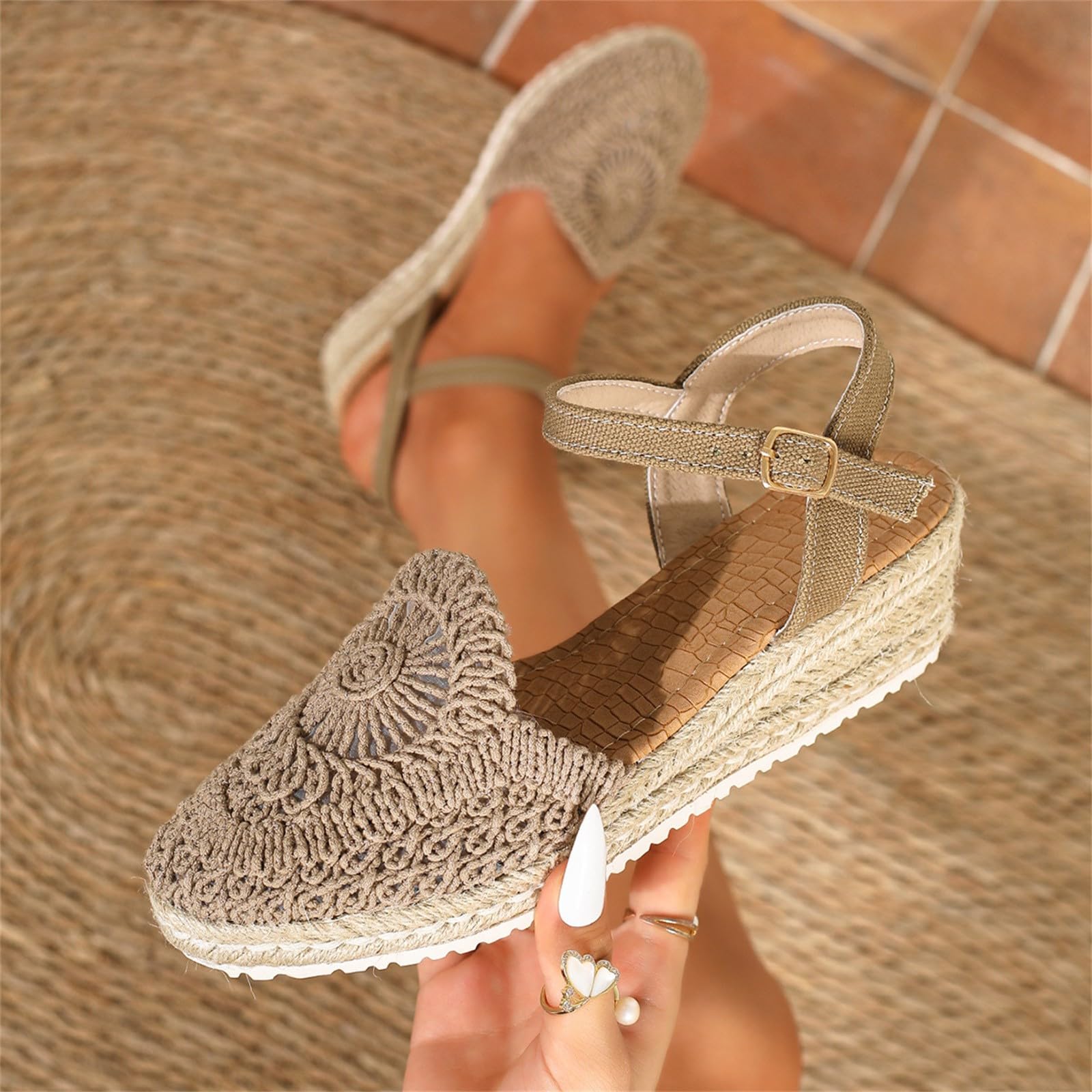 Generico Sandales OrthopéDiques Femme Confortables LéGèRes AntidéRapantes Semelle Souple Respirantes Chaussures Femme éTé éLéGantes Mules Support Coupe Large Ville Usage Quotidien