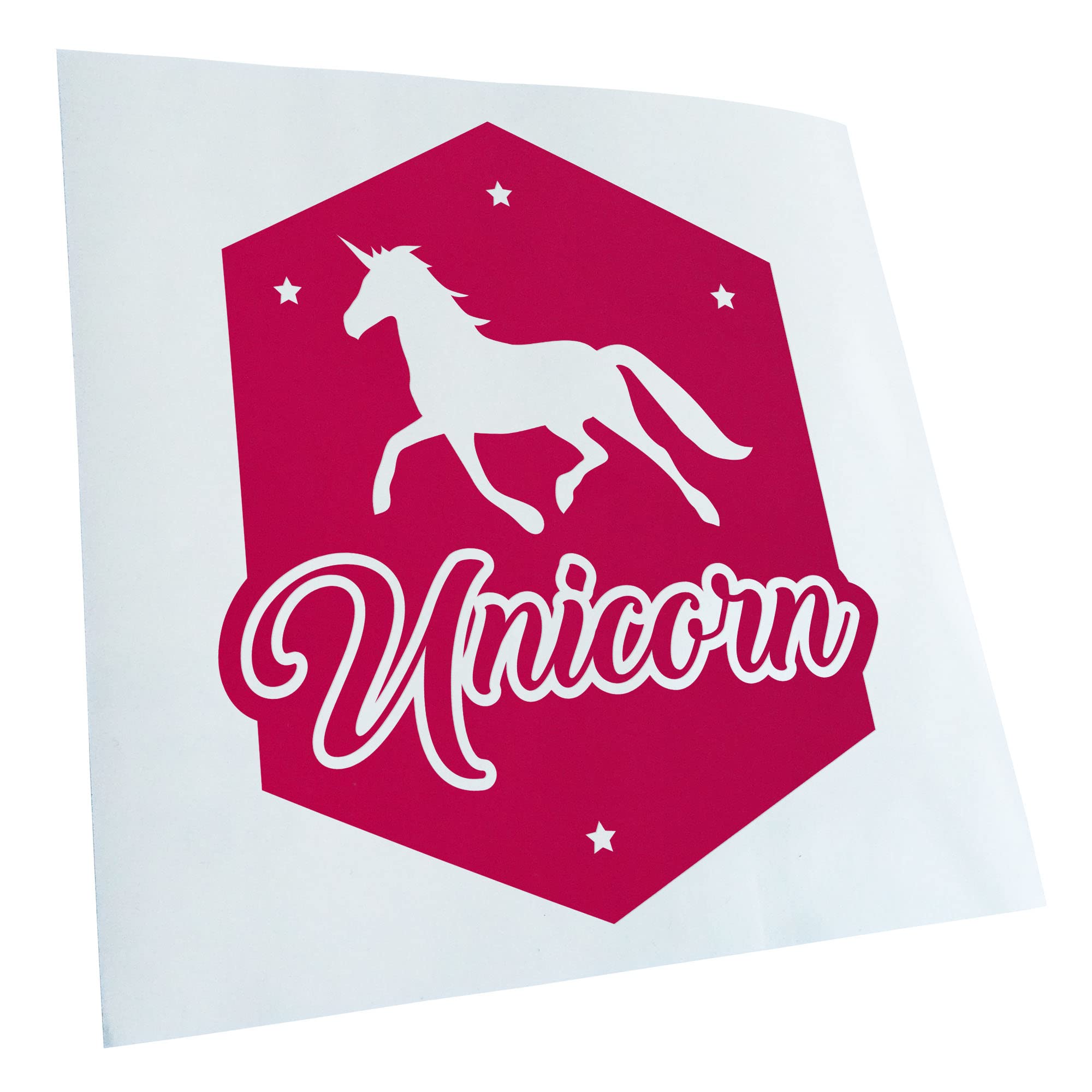 Kiwistar - Car Sticker - Pink - 40 x 33 cm - Unicorn Rainbow Sticker - Rear Window Car Sticker Weatherproof for Car Truck Moped Truck - Sticker Exterior Self-Adhesive Tuning Accessories for Windows