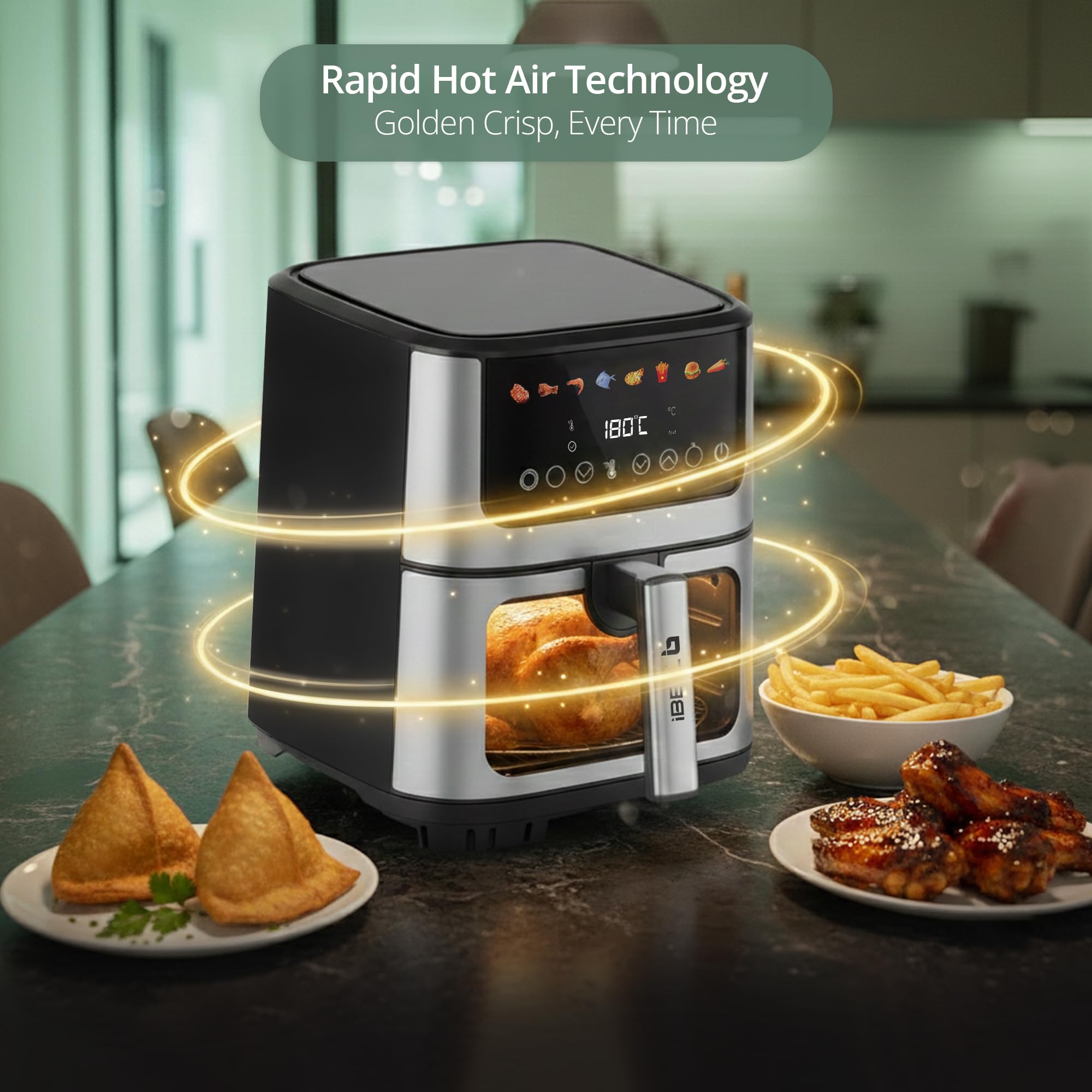 IBELL Air Fryer - 6.5L Digital Touchscreen -5